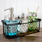 Mason Jar Soap Dispenser Pump with a Satin Finish and Threaded Lid for Regular or Wide Mouth Jars