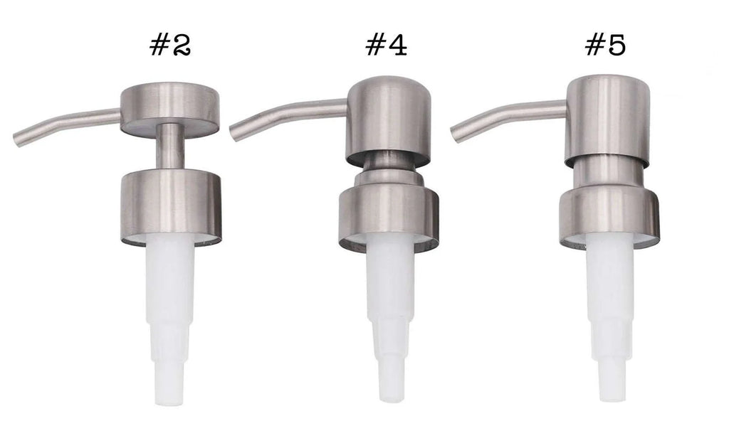Mason Jar Soap Dispenser Pump with a Satin Finish and Threaded Lid for Regular or Wide Mouth Jars