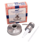 Mason Jar Soap Dispenser Pump with a Satin Finish and Threaded Lid for Regular or Wide Mouth Jars
