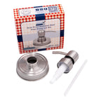 Mason Jar Soap Dispenser Pump with a Satin Finish and Threaded Lid for Regular or Wide Mouth Jars