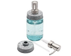 Mason Jar Soap Dispenser Pump with a Satin Finish and Threaded Lid for Regular or Wide Mouth Jars