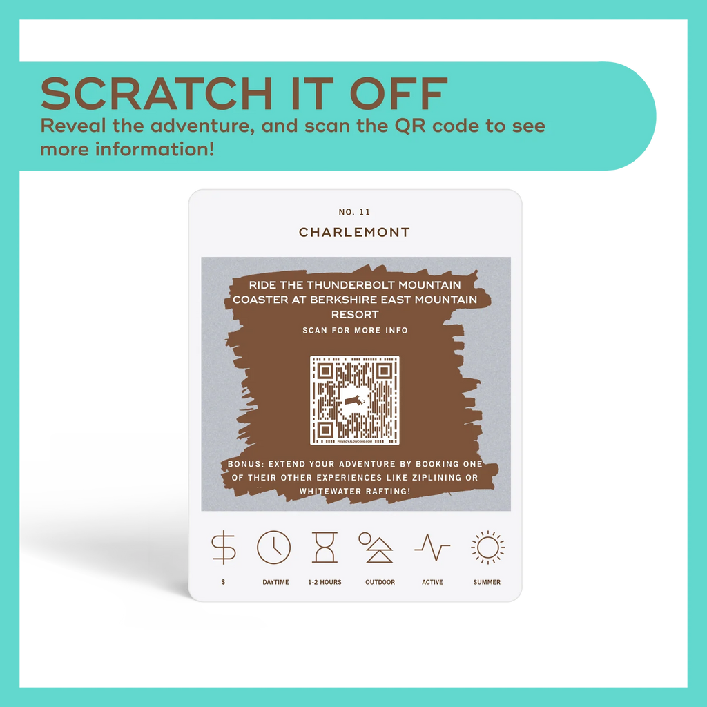 Massachusetts Scratch-Off Adventure Bucket List Gift Set with 50 Local Activities · 50 scratch-off adventures