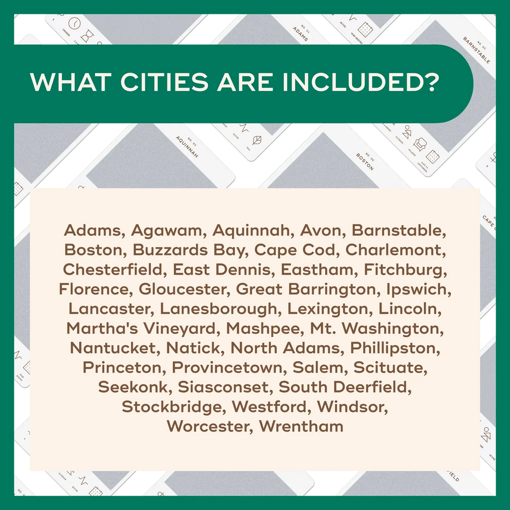 Massachusetts Scratch-Off Adventure Bucket List Gift Set with 50 Local Activities · 50 scratch-off adventures
