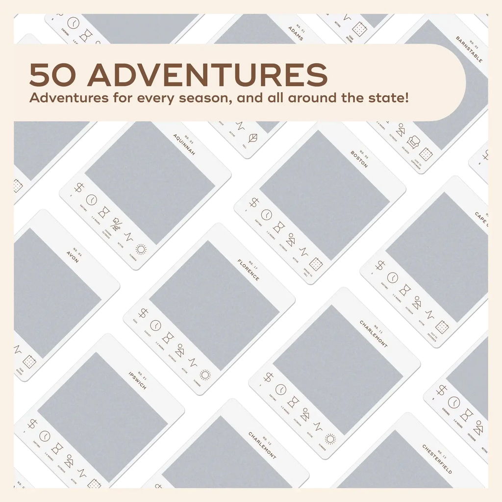 Massachusetts Scratch-Off Adventure Bucket List Gift Set with 50 Local Activities · 50 scratch-off adventures