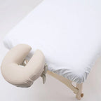 Massage Table Fitted Sheets, 200 Thread Count Percale Cotton Blend, 32 x 75 x 5 Inch White Sheets in Bulk Packs