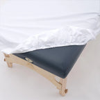 Massage Table Fitted Sheets, 200 Thread Count Percale Cotton Blend, 32 x 75 x 5 Inch White Sheets in Bulk Packs