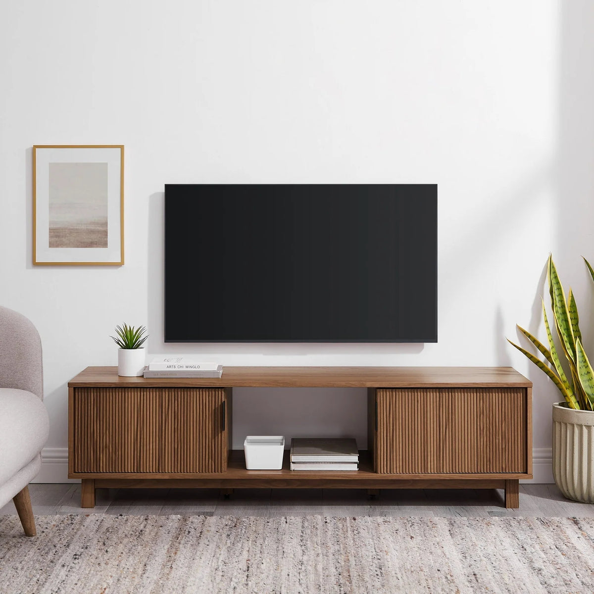 MDF TV Stand, 58"-Mocha