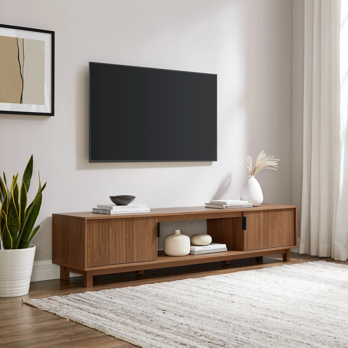 MDF TV Stand, 70"-Mocha