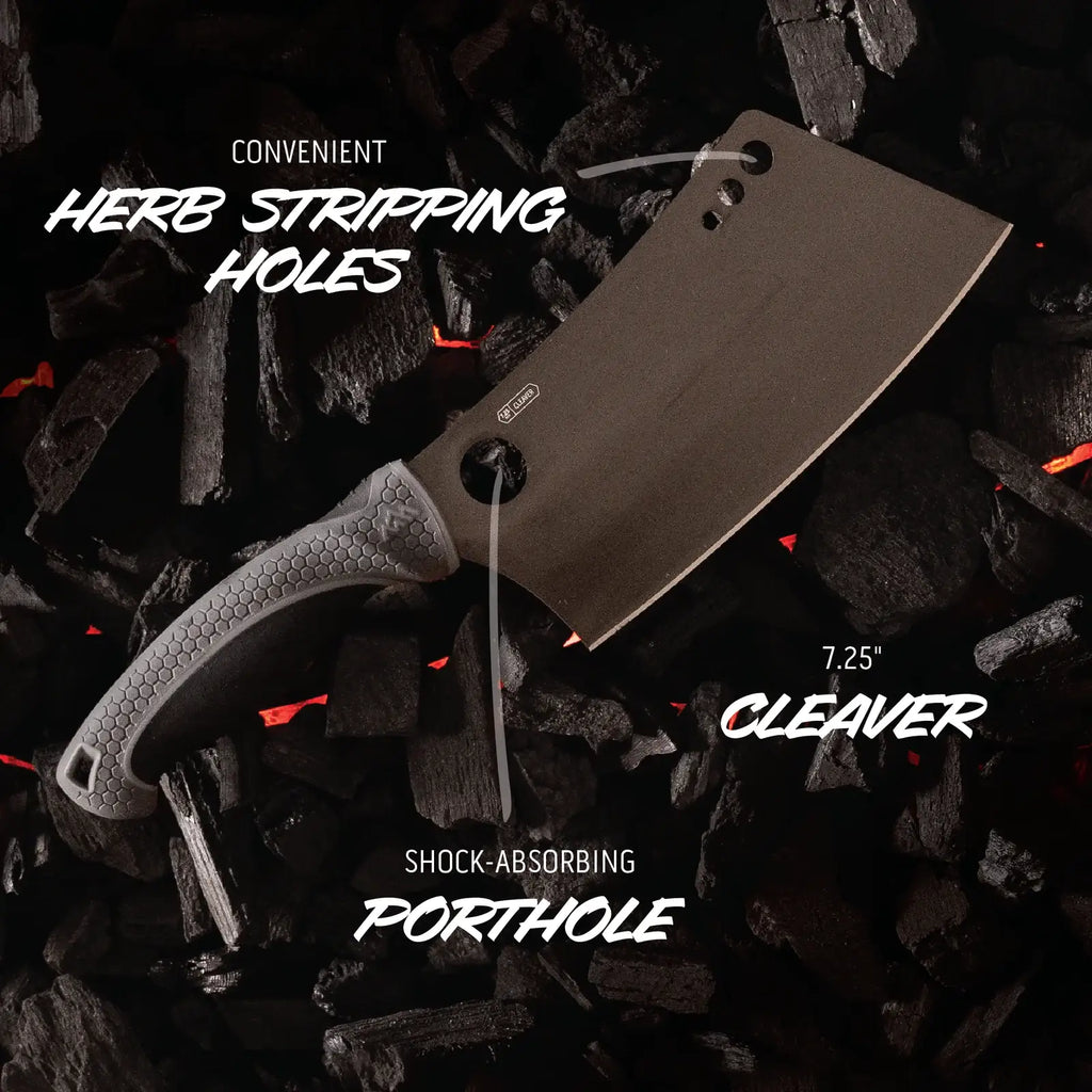 Meat Carving Knife Set for Butchering and BBQ with Three Titanium-Coated Blades and a Storage Roll