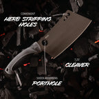 Meat Carving Knife Set for Butchering and BBQ with Three Titanium-Coated Blades and a Storage Roll