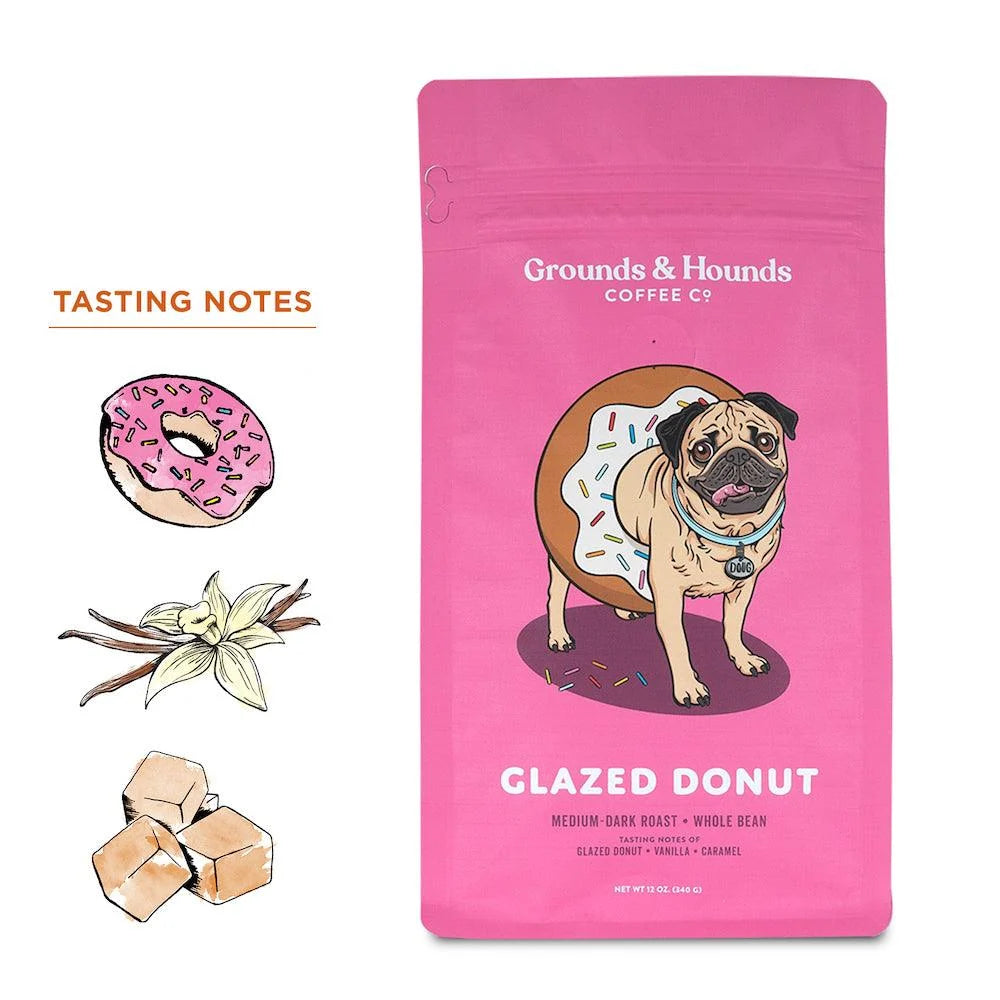 Medium-Dark Roast Glazed Donut Flavored Coffee, 12 oz Blend