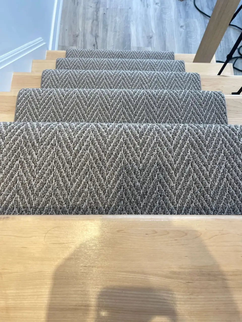 Medium Gray Custom Stair Runner, Bound on All Sides, 100% Nylon, Cut by the Foot for DIY Stair Installation