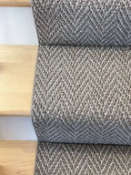 Medium Gray Custom Stair Runner, Bound on All Sides, 100% Nylon, Cut by the Foot for DIY Stair Installation