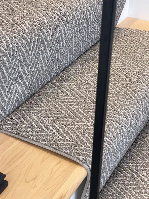 Medium Gray Custom Stair Runner, Bound on All Sides, 100% Nylon, Cut by the Foot for DIY Stair Installation