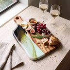 Medium Resin Paddle Serving Board, Camphor Laurel Timber, Hand-Poured Resin, Personalized Gift-Ready Design