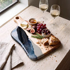 Medium Resin Paddle Serving Board, Camphor Laurel Timber, Hand-Poured Resin, Personalized Gift-Ready Design
