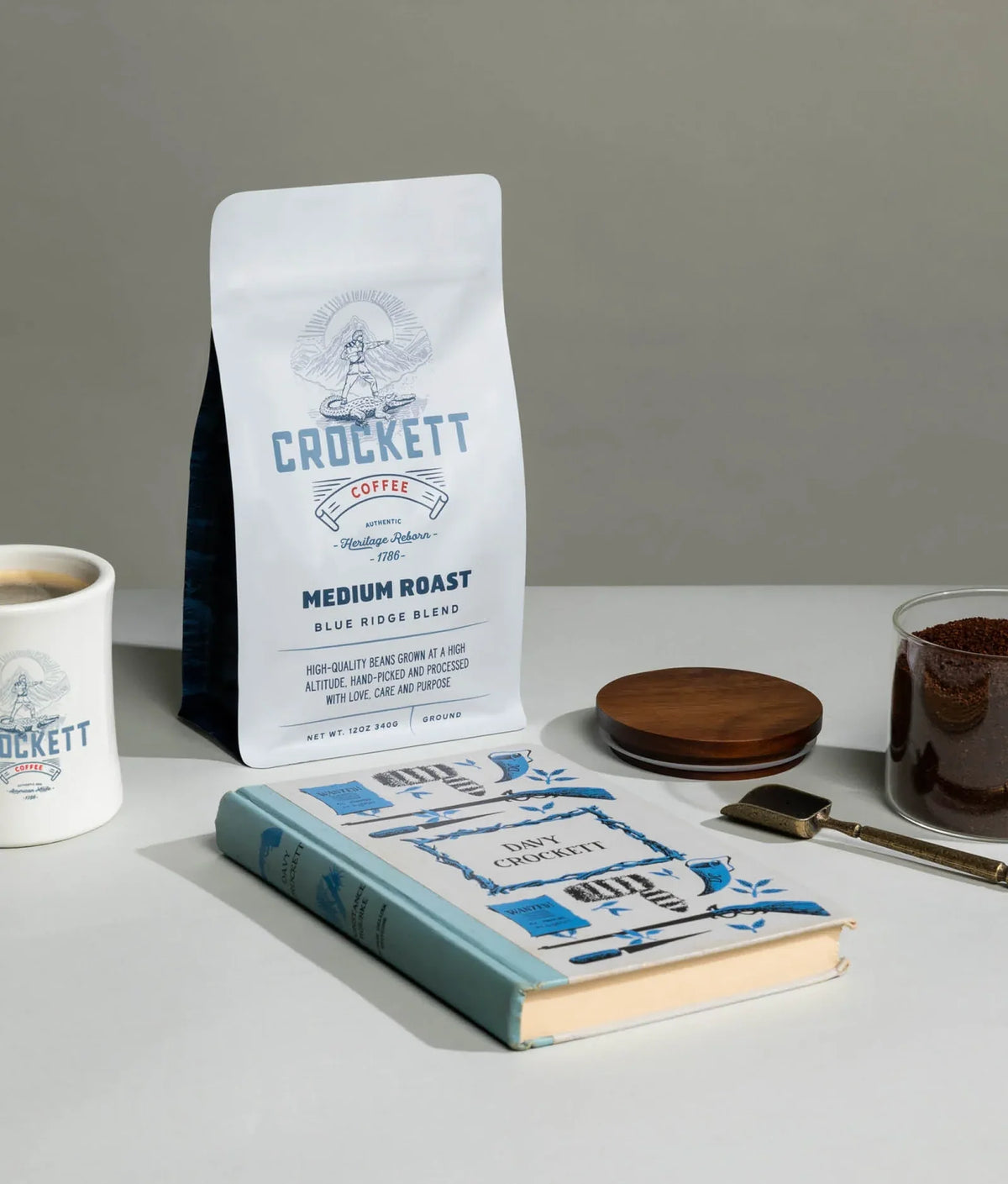 Medium Roast Ground Coffee, Blue Ridge Blend with Balanced Honey, Chocolate, Vanilla and Molasses Notes