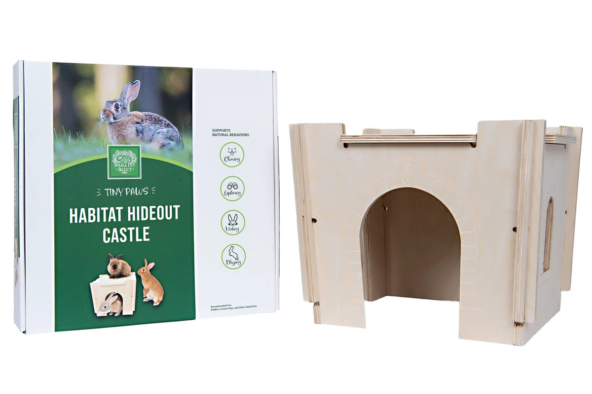 Medium Wooden Small Animal Habitat Hideout Castle