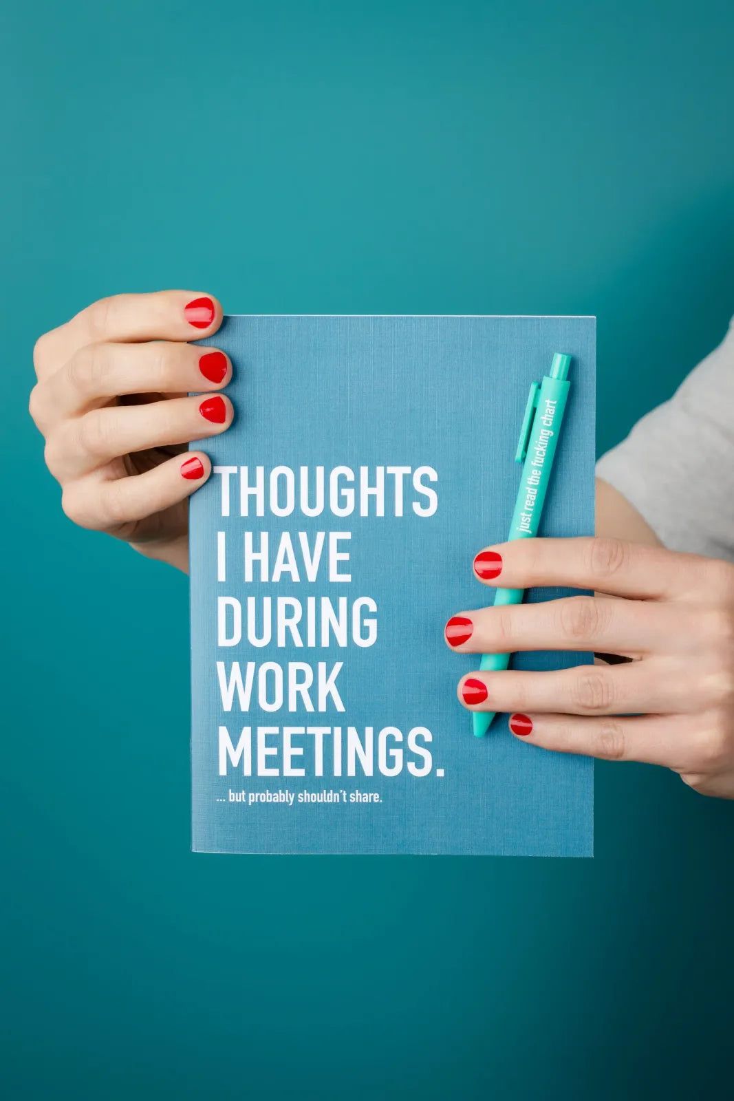 Meeting Notebook for Work, 6 x 8 Inches with 48 Lined Pages and a Linen Textured Paper Cover