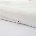 Memory Foam Mattress Topper with a Removable Organic Cotton Cover Filled, Down and Feather Fibers