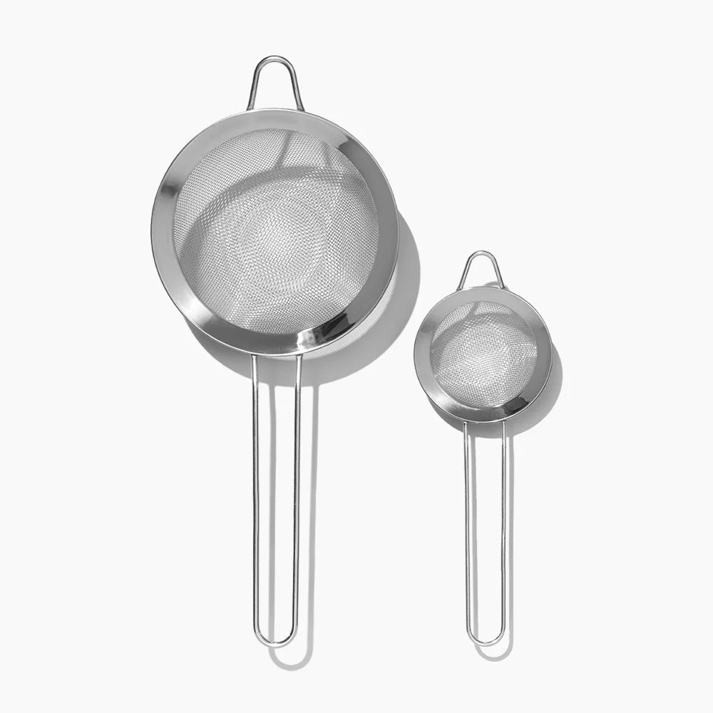 Mesh Strainer Set, 2-Piece 18/10 Stainless Steel Fine Mesh
