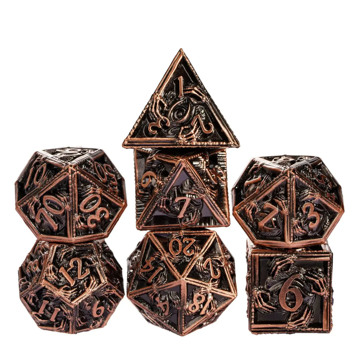 Metal Dice Set Subscription Box with One Full 7-Piece Set Each Month and Curated Table-Ready Designs