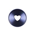 Metal Planner Discs in Cool Blue, 11 Medium Binding Discs with Heart Cutouts for Planner Customization