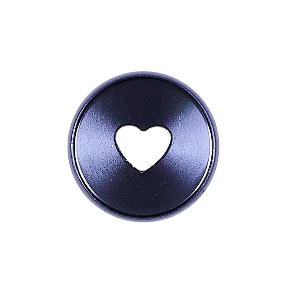 Metal Planner Discs in Cool Blue, 11 Medium Binding Discs with Heart Cutouts for Planner Customization