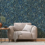 Metallic Gold Floral Peel and Stick Wallpaper