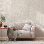 Metallic Gold Floral Peel and Stick Wallpaper