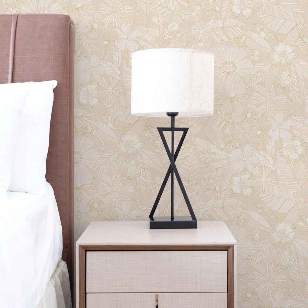 Metallic Gold Floral Peel and Stick Wallpaper