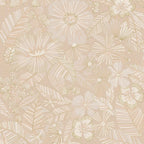 Metallic Gold Floral Peel and Stick Wallpaper