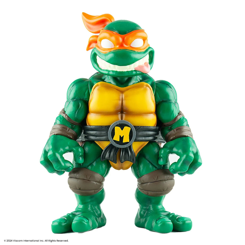 Michelangelo Soft Vinyl Action Figure with Bendable Poseable Nunchaku for Display · Michelangelo character figure