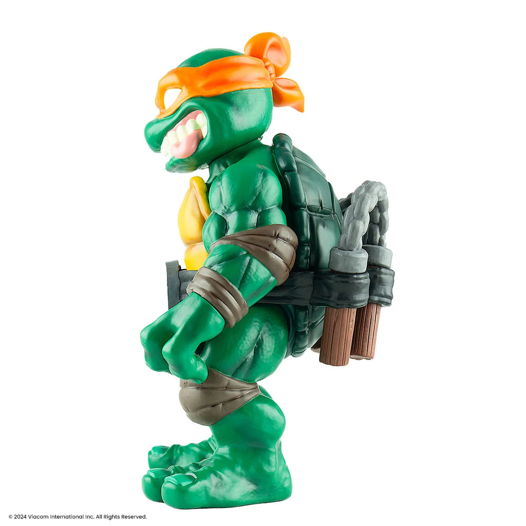 Michelangelo Soft Vinyl Action Figure with Bendable Poseable Nunchaku for Display · Michelangelo character figure