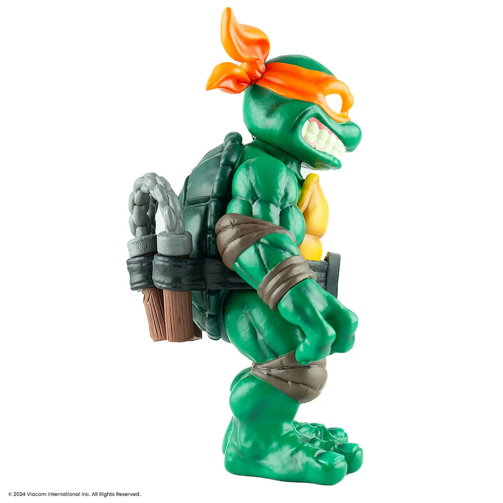 Michelangelo Soft Vinyl Action Figure with Bendable Poseable Nunchaku for Display · Michelangelo character figure