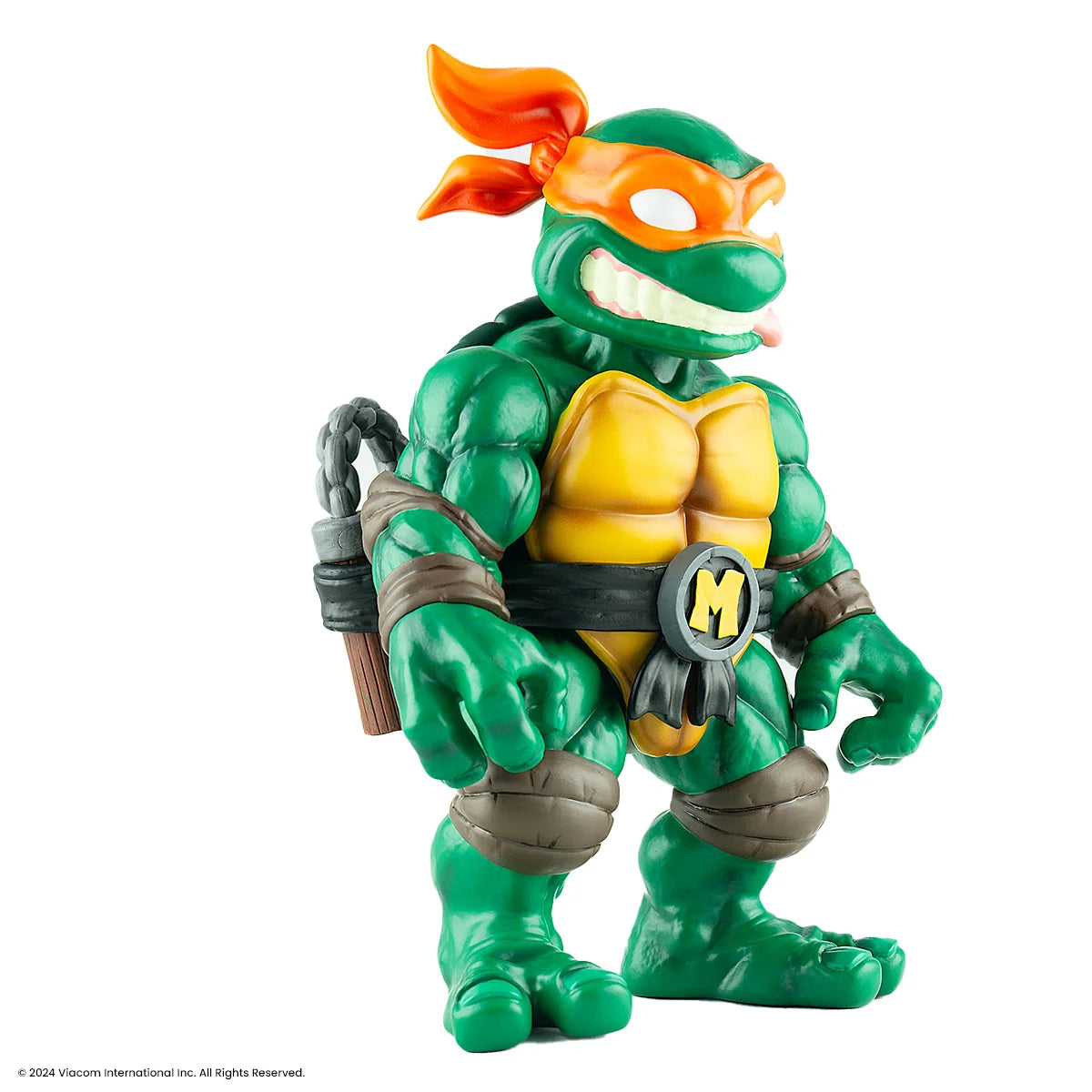 Michelangelo Soft Vinyl Action Figure with Bendable Poseable Nunchaku for Display · Michelangelo character figure