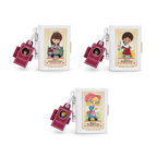 Micro Doll Compact Playset Trio with Book-Themed Bedrooms, Three Doll-Box Charms and a Star Keychain Clip