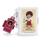 Micro Doll Compact Playset Trio with Book-Themed Bedrooms, Three Doll-Box Charms and a Star Keychain Clip