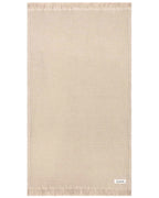 Micro Waffle Hand Towels, 2-Pack Sand Bath Bundle with Turkish Organic Cotton and Tasseled Fringe