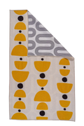 Microfiber Kitchen Towel with Double-Sided Vintage Patterns, 18 x 30 Inch Waffle Weave for Dish Drying