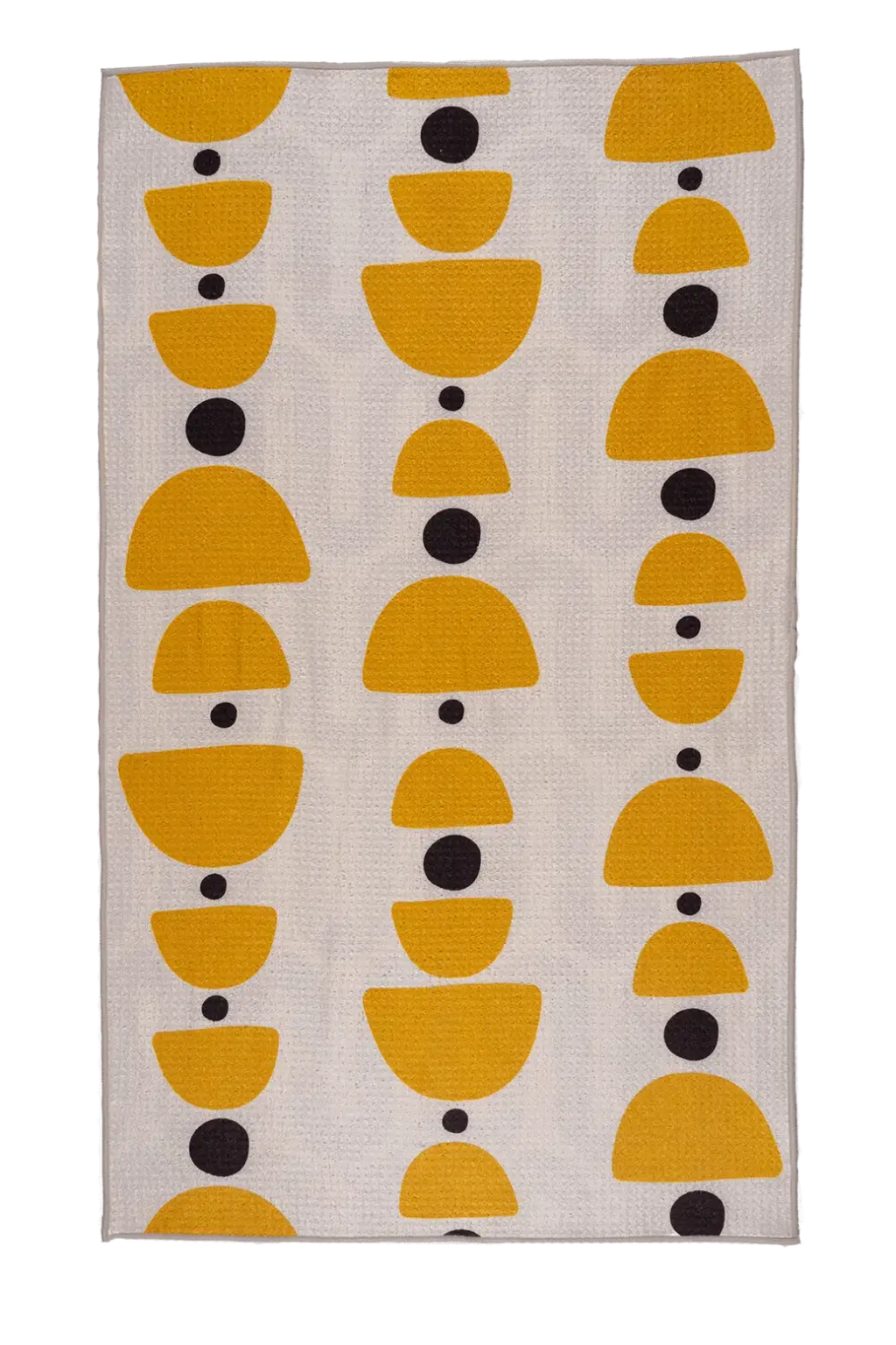 Microfiber Kitchen Towel with Double-Sided Vintage Patterns, 18 x 30 Inch Waffle Weave for Dish Drying