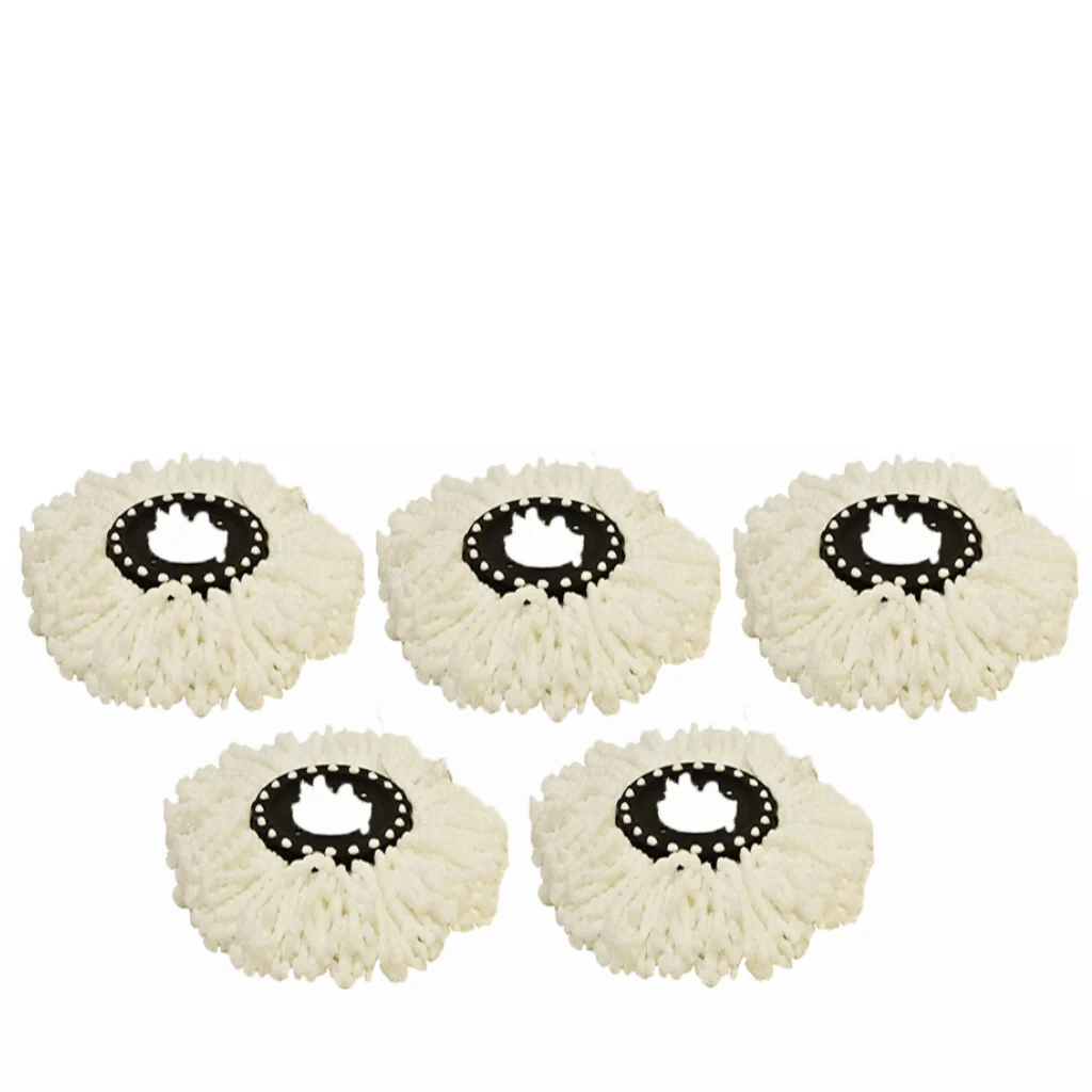 Microfiber Spin Mop Replacement Heads, 5-Pack Refills