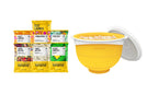 Microwave Popcorn Discovery Kit with Seven Flavor Sachets, Including Lightly Salted Test Launch, and Popper