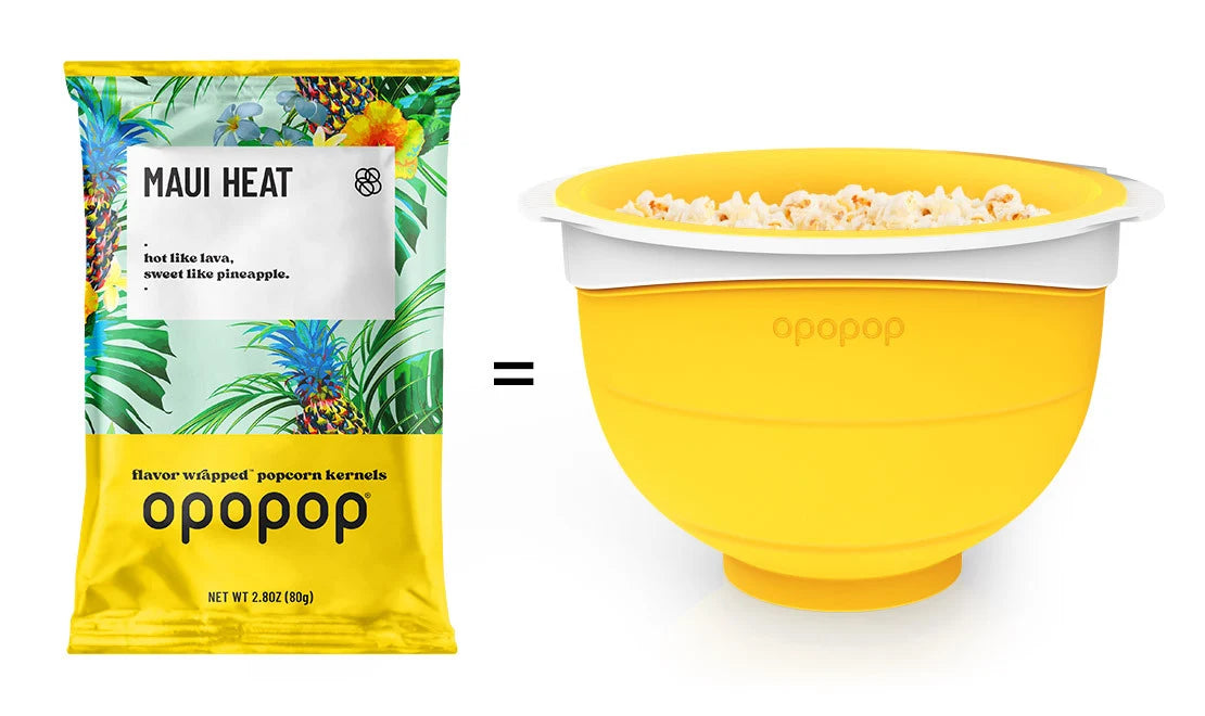 Microwave Popcorn Discovery Kit with Seven Flavor Sachets, Including Lightly Salted Test Launch, and Popper