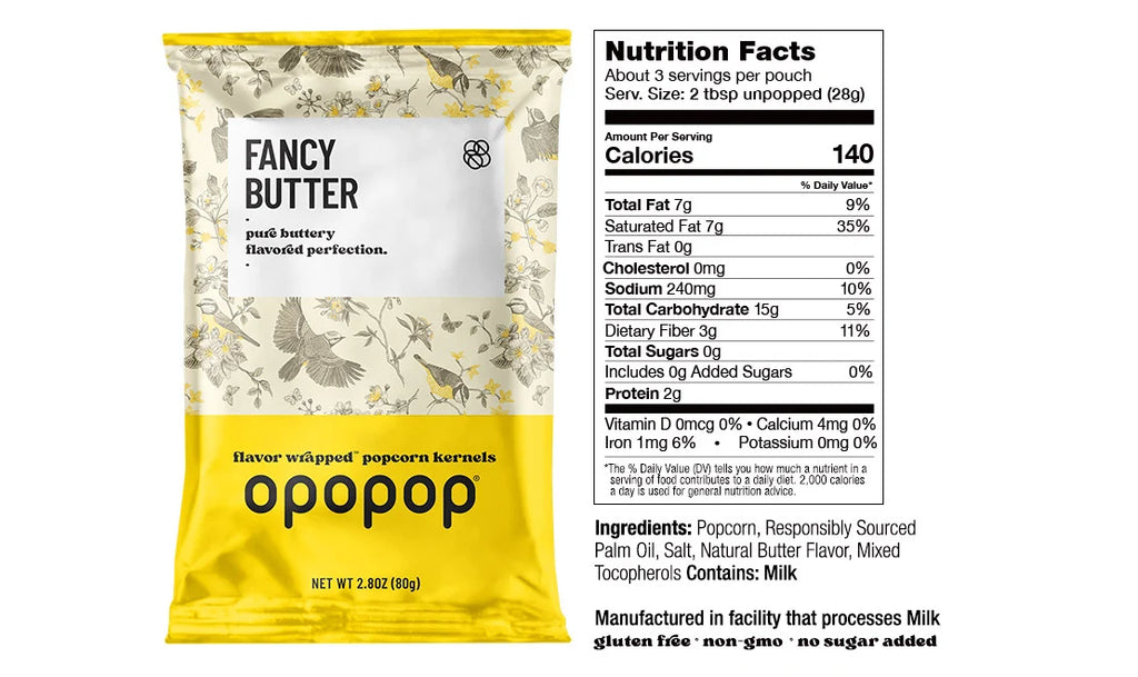 Microwave Popcorn Discovery Kit with Seven Flavor Sachets, Including Lightly Salted Test Launch, and Popper