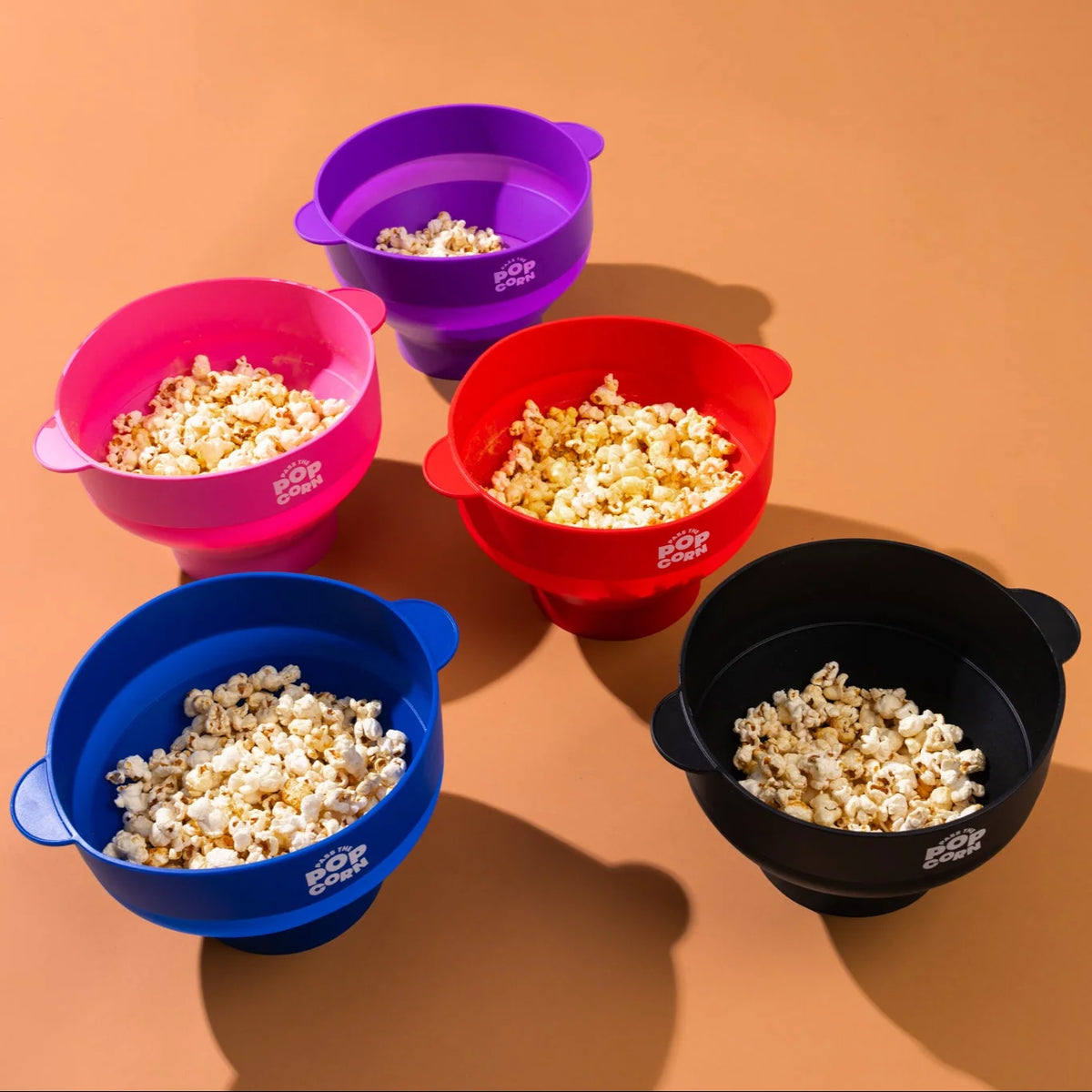 Microwave Popcorn Popper Bowl with Lid in Collapsible Silicone for Easy Popping and Compact Storage