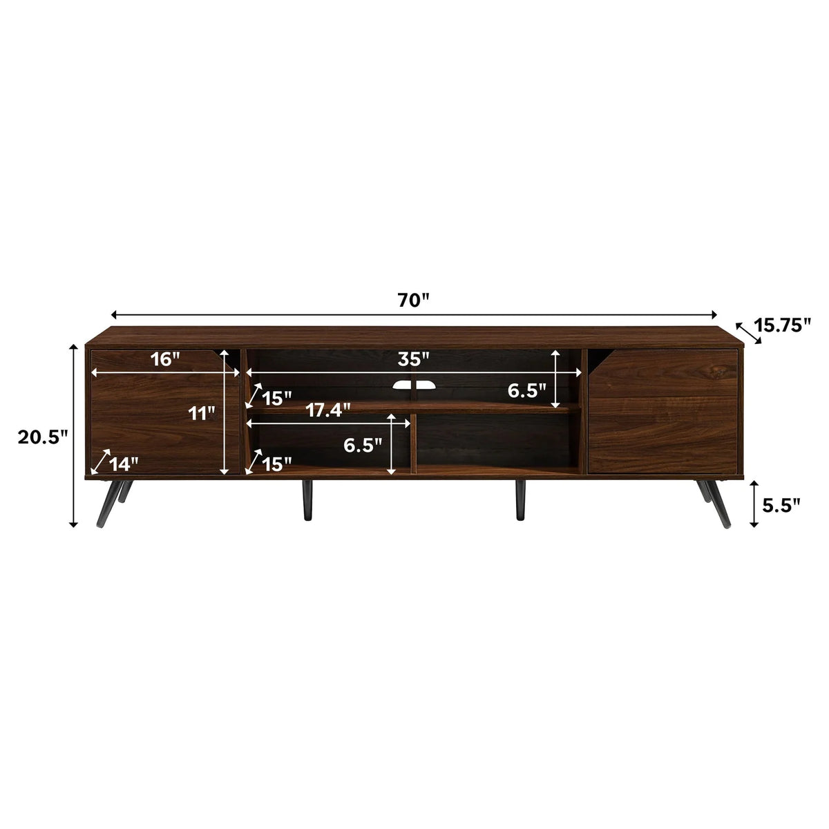 Mid-Century Modern Angular TV Stand
