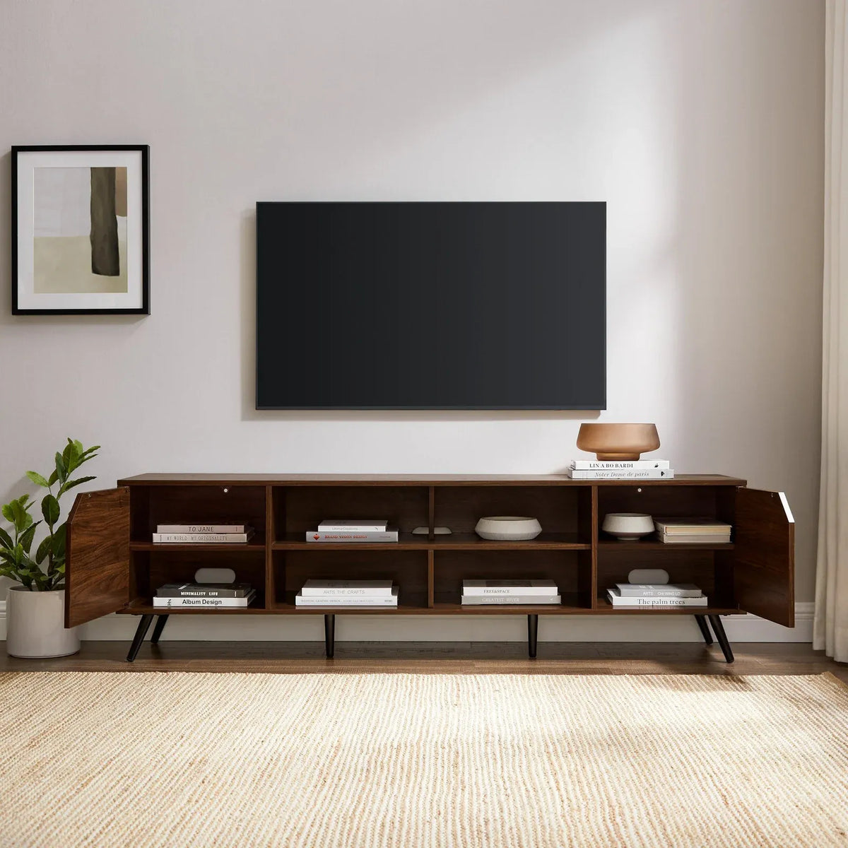 Mid-Century Modern Angular TV Stand