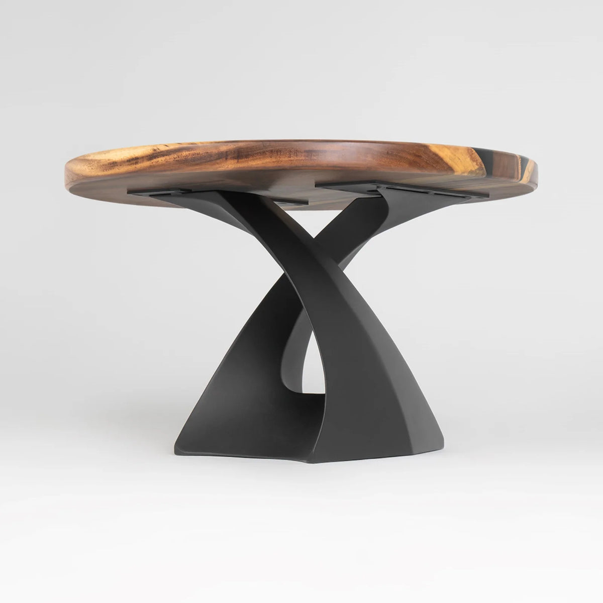 Mid-Century Modern Coffee Table Base in Matte Black Steel, 16.2