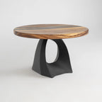 Mid-Century Modern Coffee Table Base in Matte Black Steel, 16.2